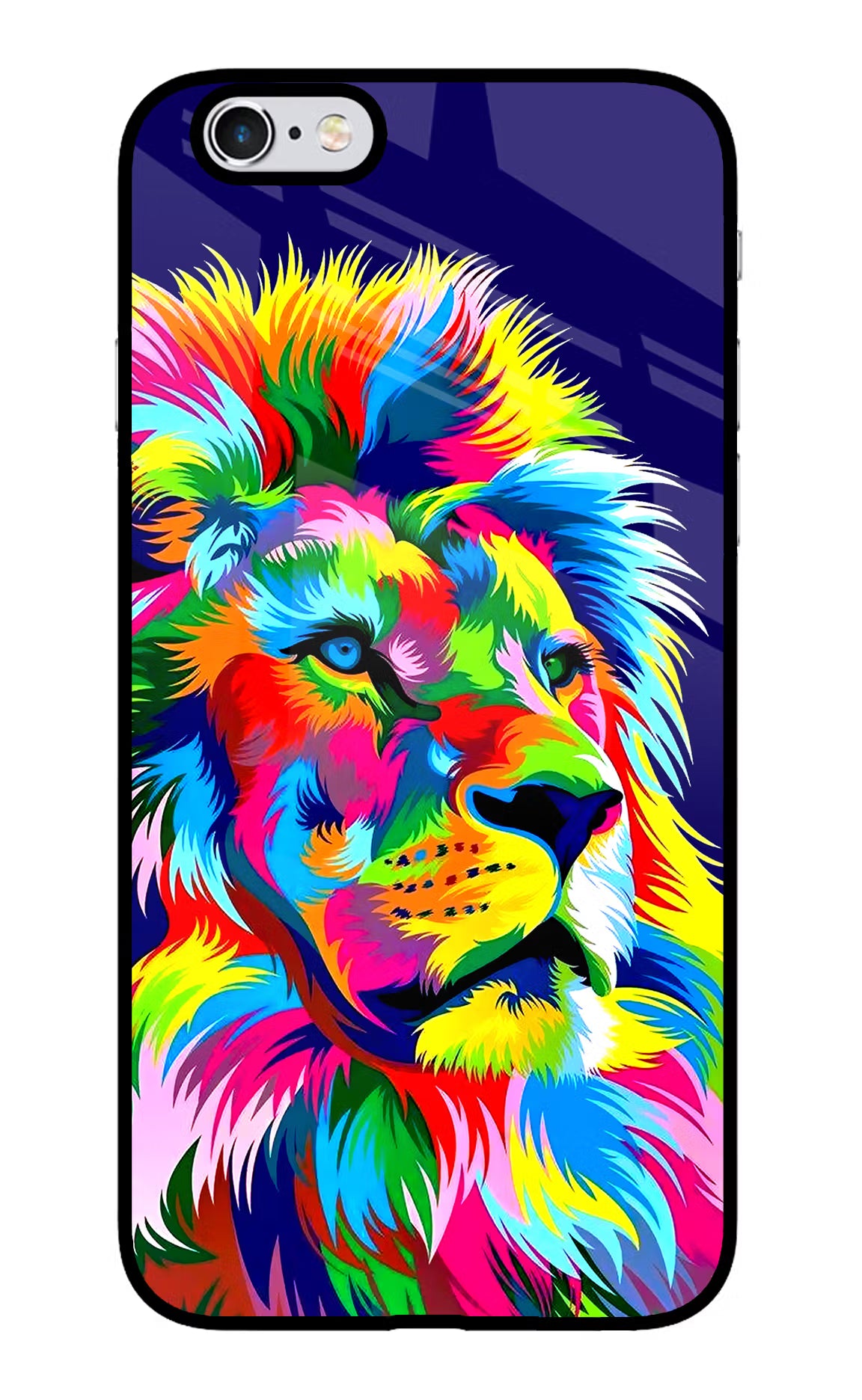 Vector Art Lion iPhone 6 Plus/6s Plus Glass Case Back Cover by Casekaro