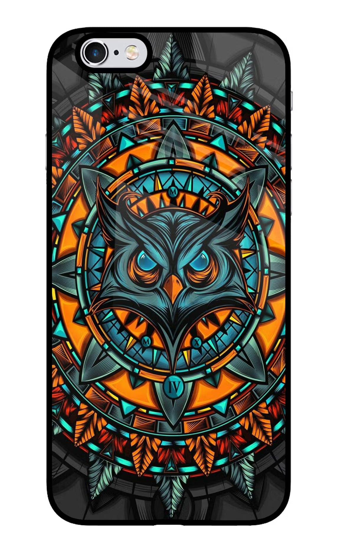 Angry Owl Art iPhone 6 Plus/6s Plus Glass Case Back Cover by Casekaro