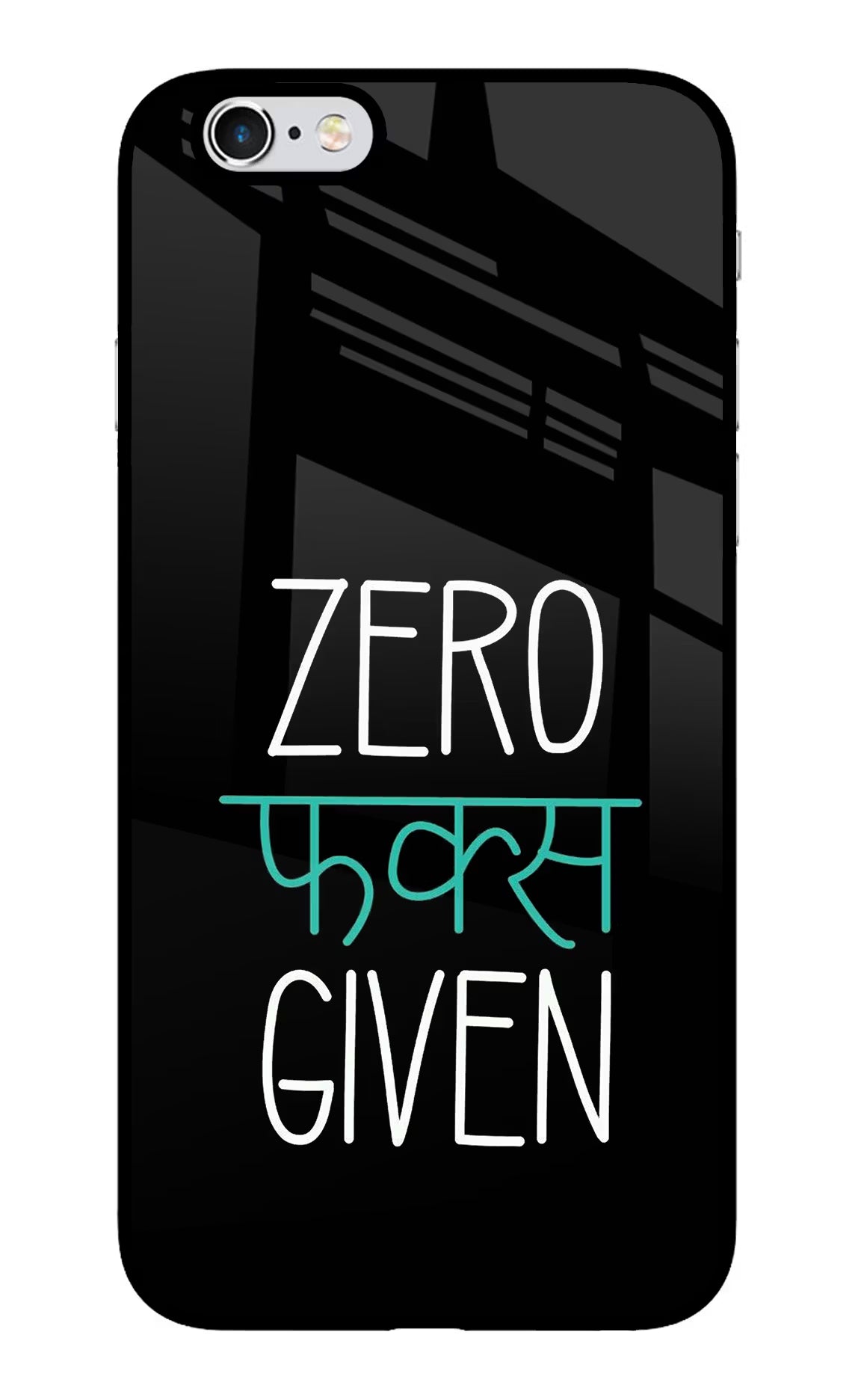 Zero Fucks Given iPhone 6 Plus/6s Plus Glass Case Back Cover by Casekaro