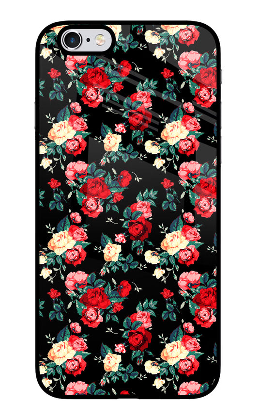 Rose Pattern iPhone 6 Plus/6s Plus Glass Case