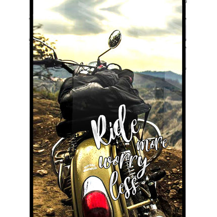 Ride More Worry Less iPhone 6 Plus/6s Plus Glass Case Back Cover by Casekaro