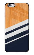 Blue and white wooden iPhone 6 Plus/6s Plus Glass Case