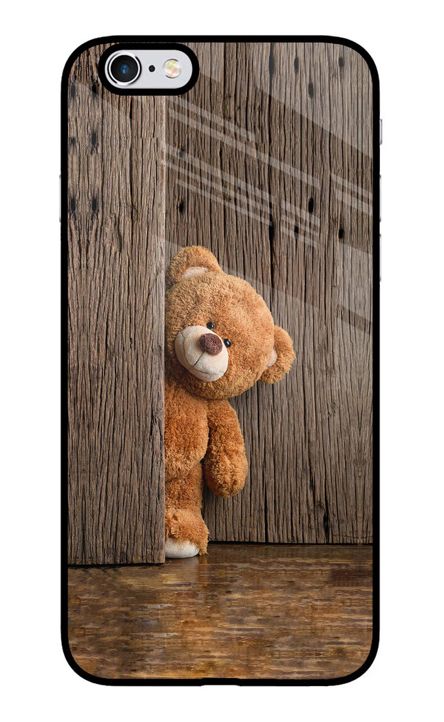 Teddy Wooden iPhone 6 Plus/6s Plus Glass Case Back Cover by Casekaro