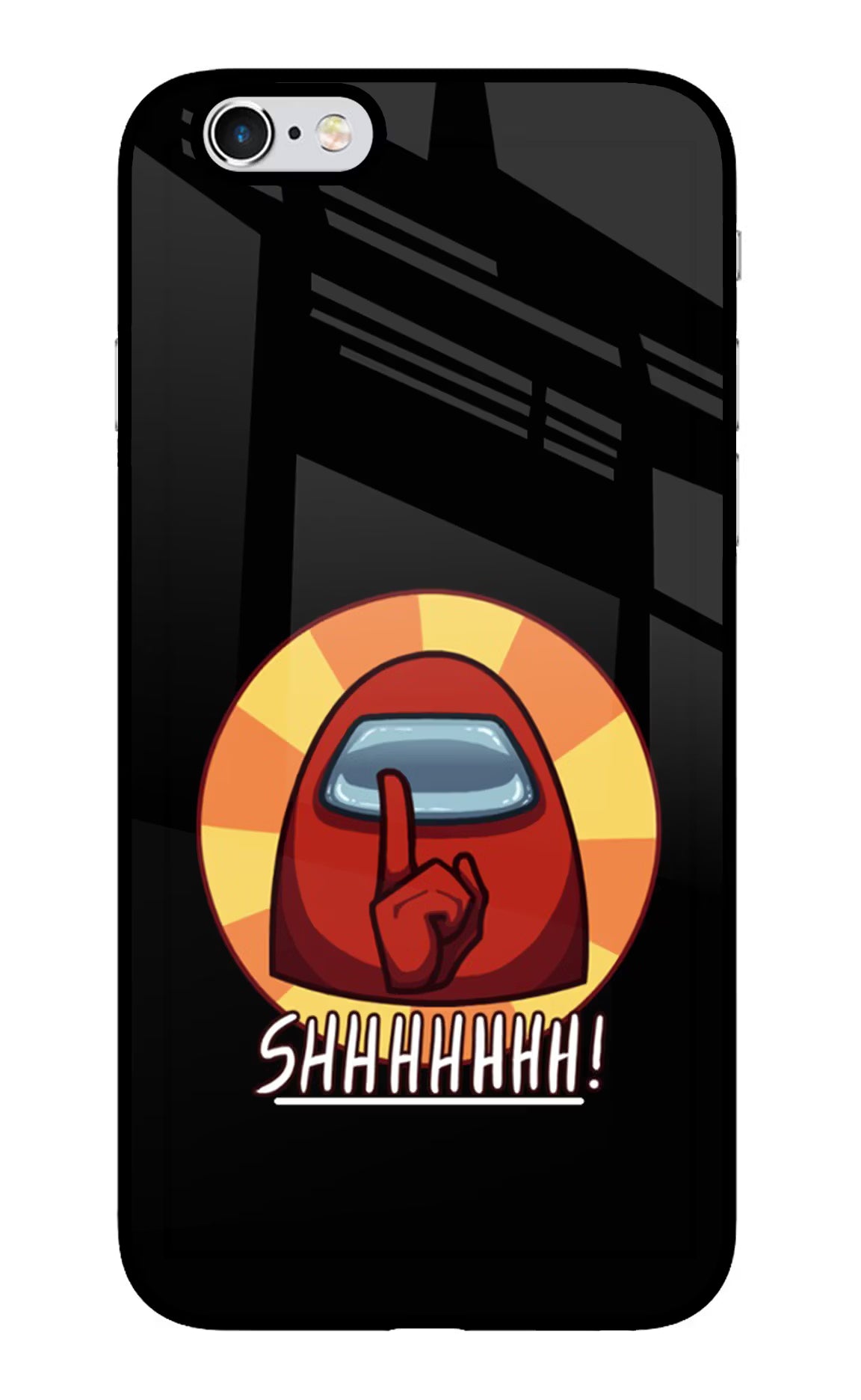 Among Us Shhh! iPhone 6 Plus/6s Plus Glass Case Back Cover by Casekaro