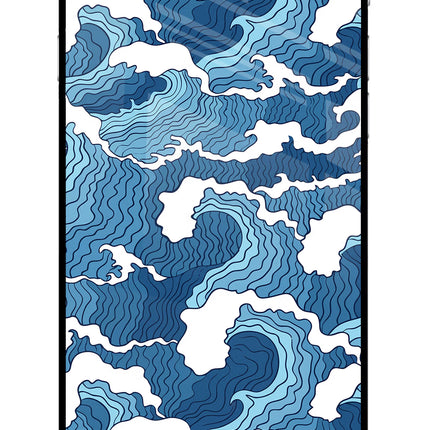 Blue Waves iPhone 6 Plus/6s Plus Glass Case Back Cover by Casekaro