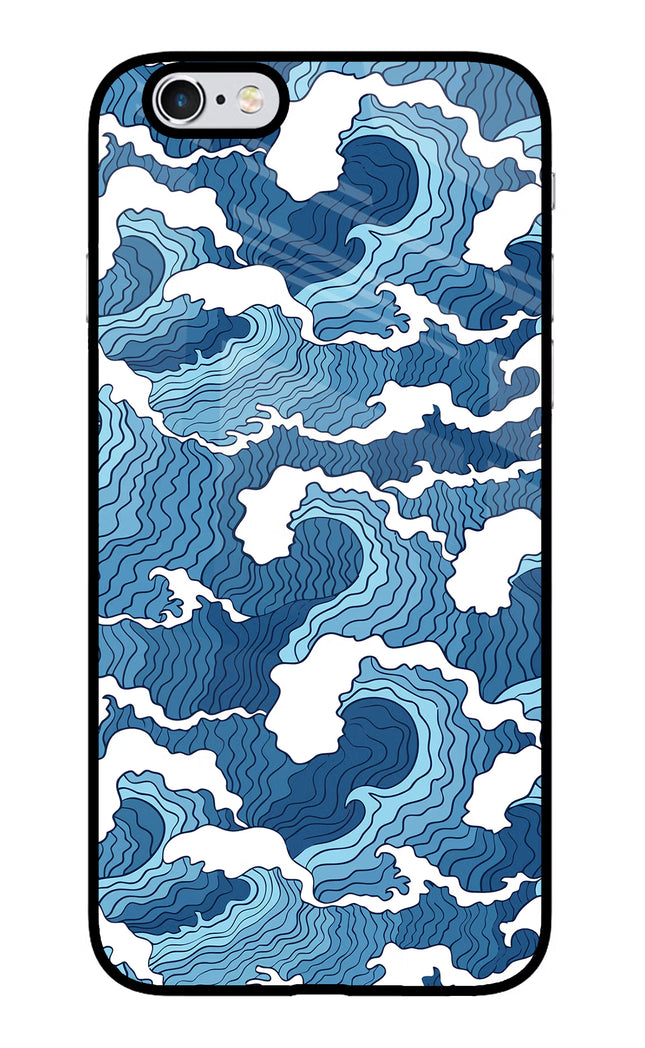 Blue Waves iPhone 6 Plus/6s Plus Glass Case Back Cover by Casekaro