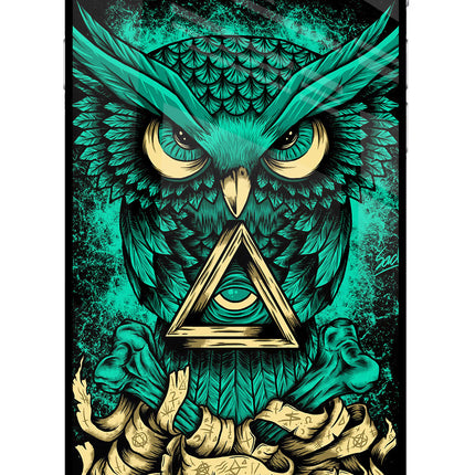 Green Owl iPhone 6 Plus/6s Plus Glass Case Back Cover by Casekaro