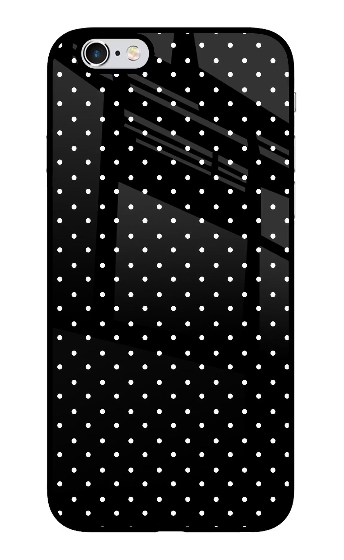White Dots iPhone 6 Plus/6s Plus Glass Case Back Cover by Casekaro