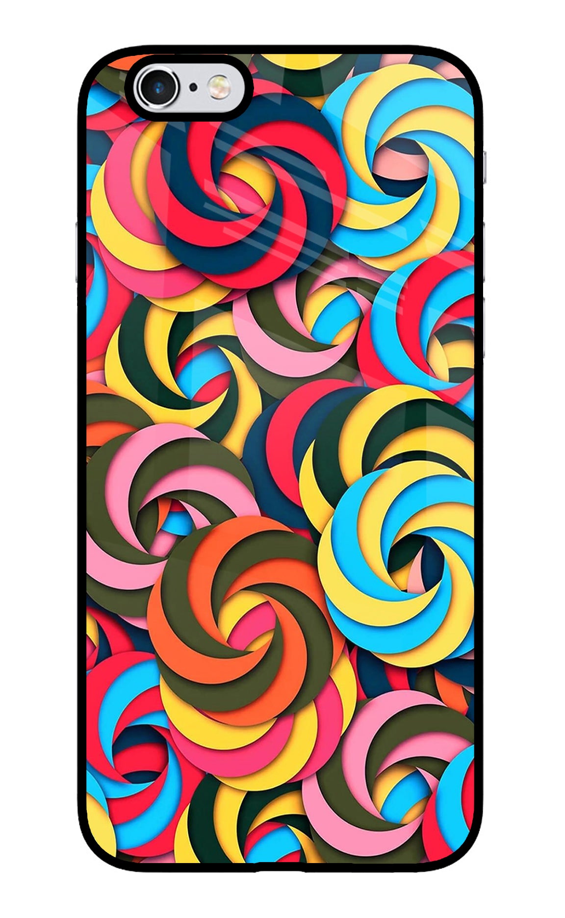 Spiral Pattern iPhone 6 Plus/6s Plus Glass Case