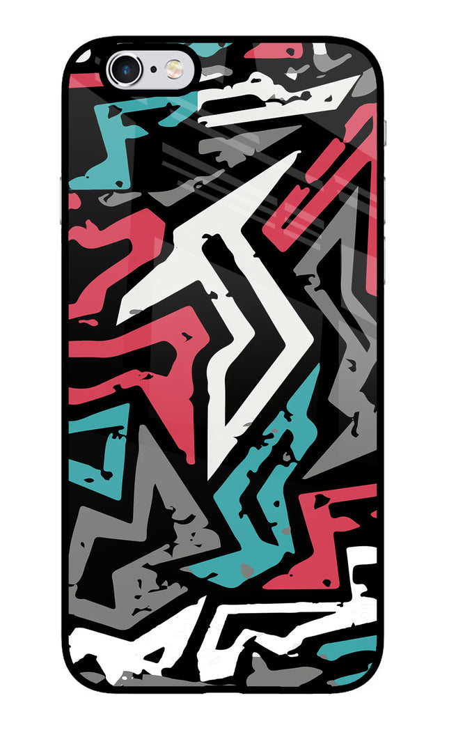 Geometric Graffiti iPhone 6 Plus/6s Plus Glass Case Back Cover by Casekaro