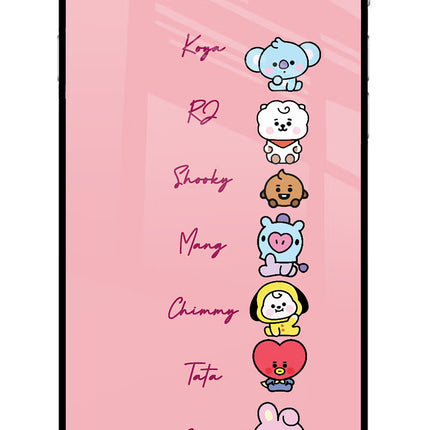 BTS names iPhone 6 Plus/6s Plus Glass Case Back Cover by Casekaro