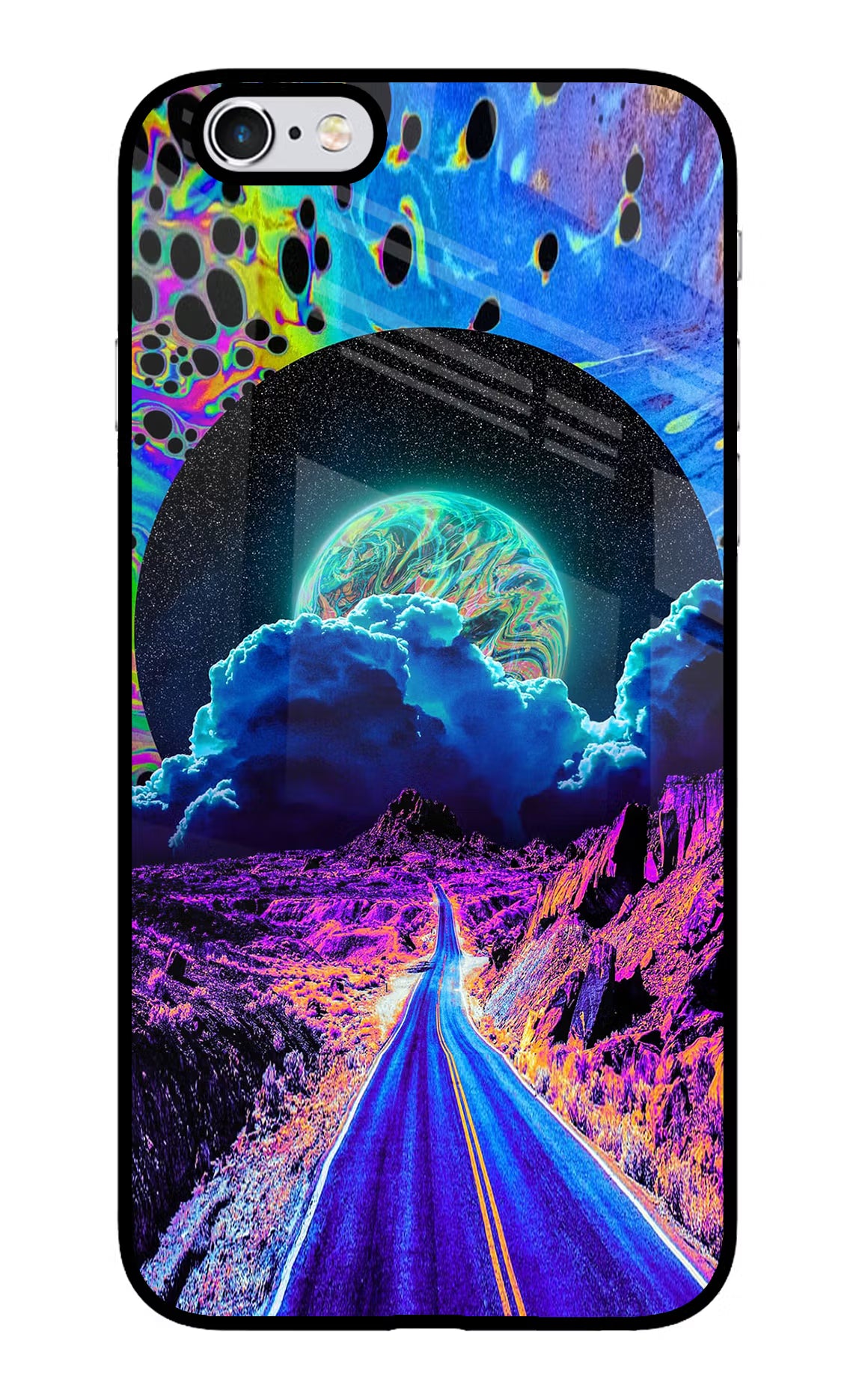 Psychedelic Painting iPhone 6 Plus/6s Plus Glass Case Back Cover by Casekaro