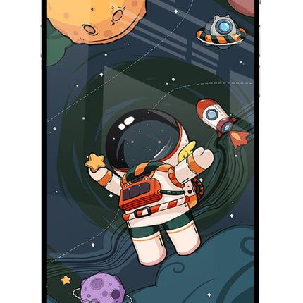 Cartoon Astronaut iPhone 6 Plus/6s Plus Glass Case Back Cover by Casekaro
