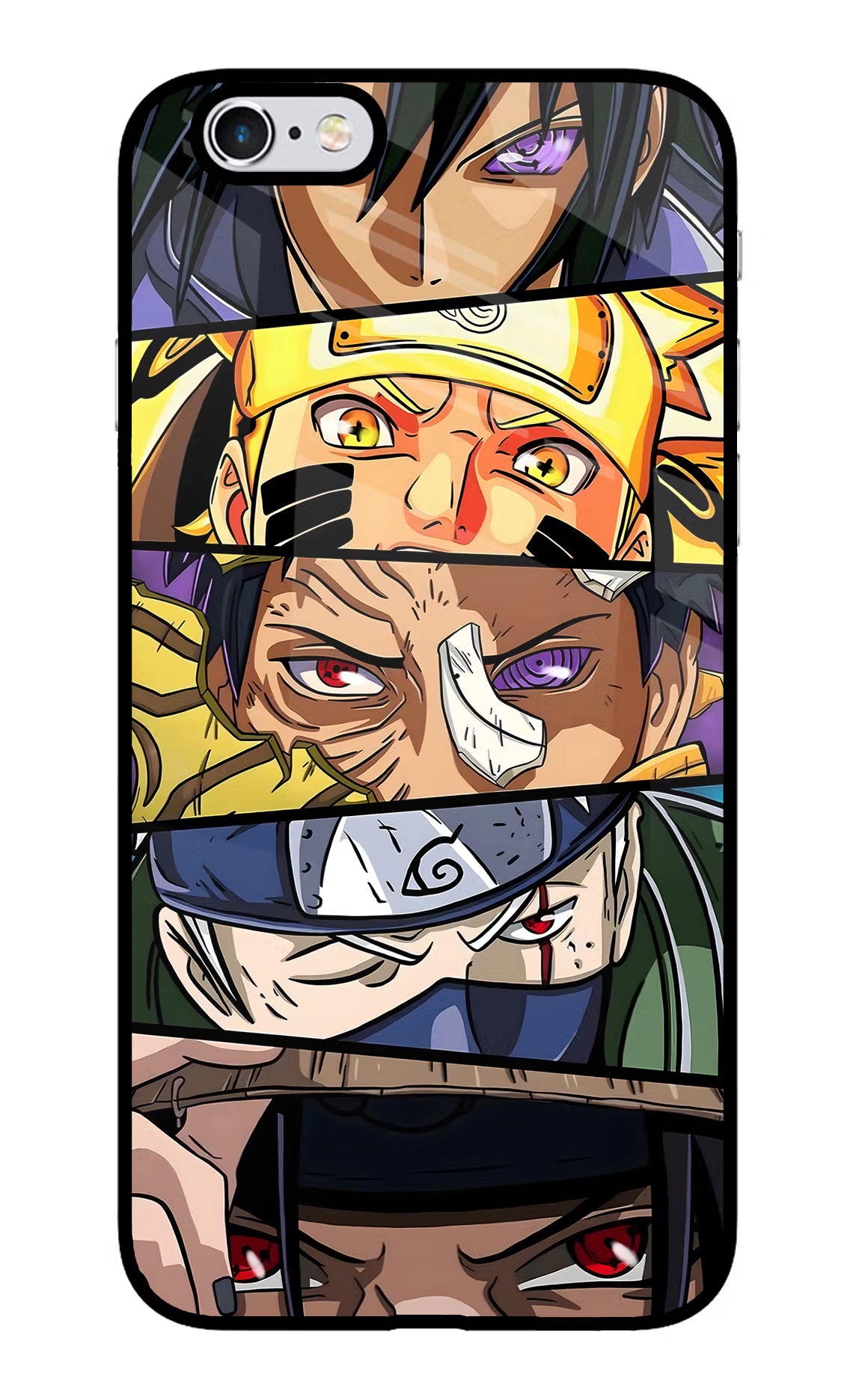 Naruto Character iPhone 6 Plus/6s Plus Glass Case Back Cover by Casekaro