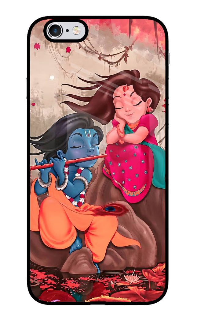 Radhe Krishna iPhone 6 Plus/6s Plus Glass Case Back Cover by Casekaro