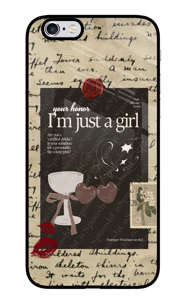 I am just a girl iPhone 6 Plus/6s Plus Glass Case