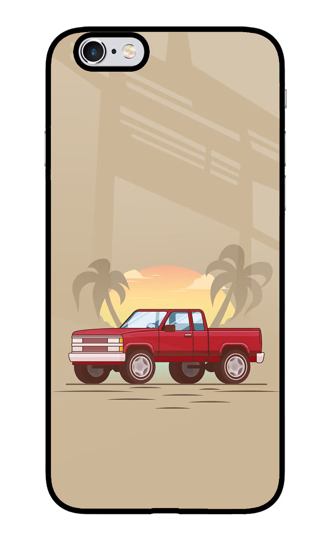 Desert Classic Drive iPhone 6 Plus/6s Plus Glass Case Back Cover by Casekaro