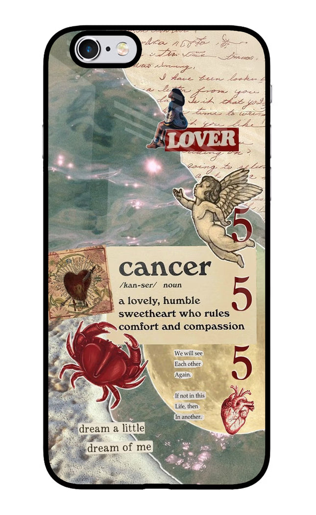 Cancer Zodiac iPhone 6 Plus/6s Plus Glass Case Back Cover by Casekaro