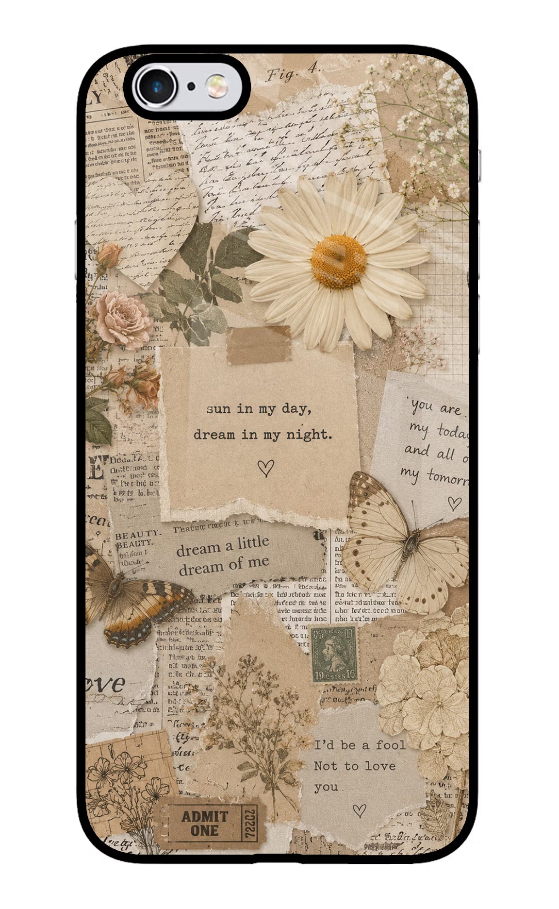 Vintage case iPhone 6 Plus/6s Plus Glass Case