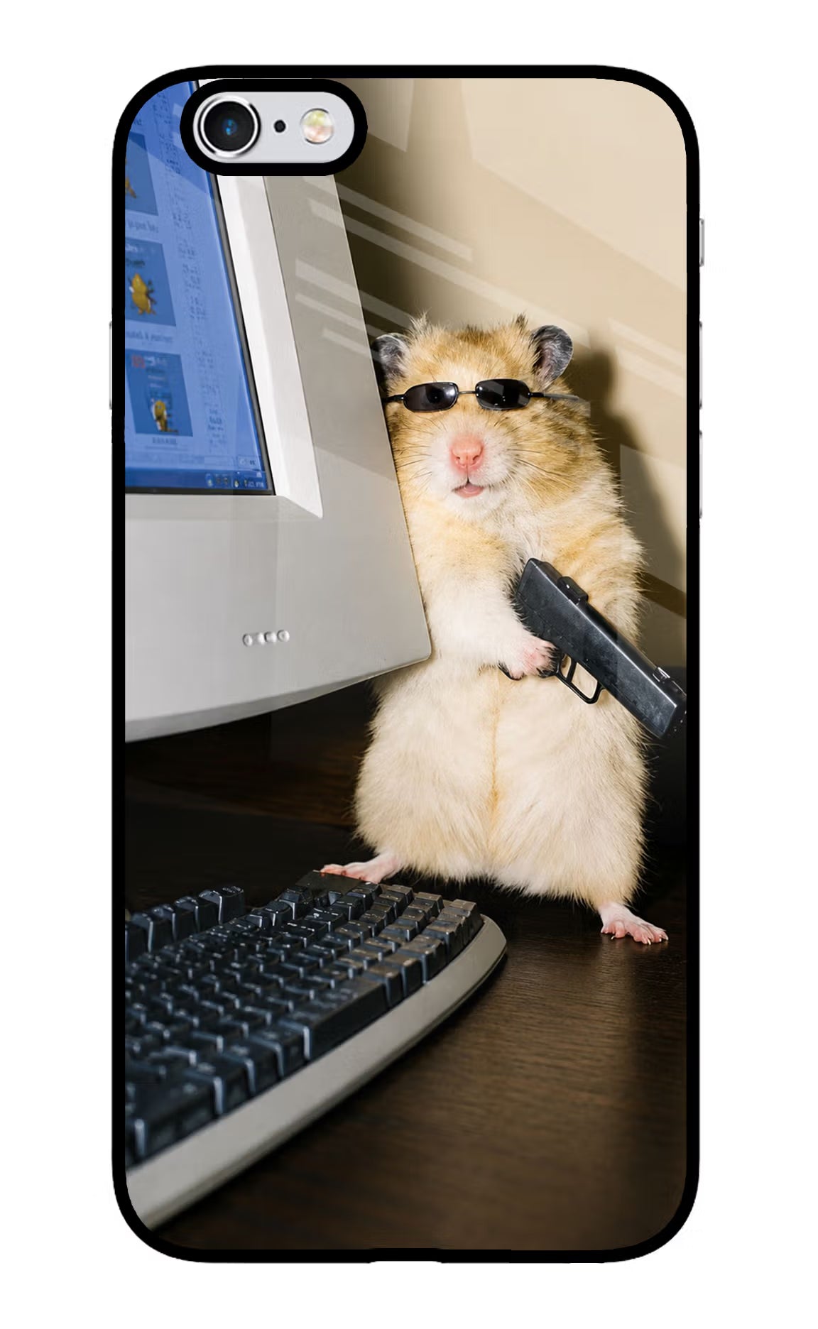 Hacker Hamster iPhone 6 Plus/6s Plus Glass Case