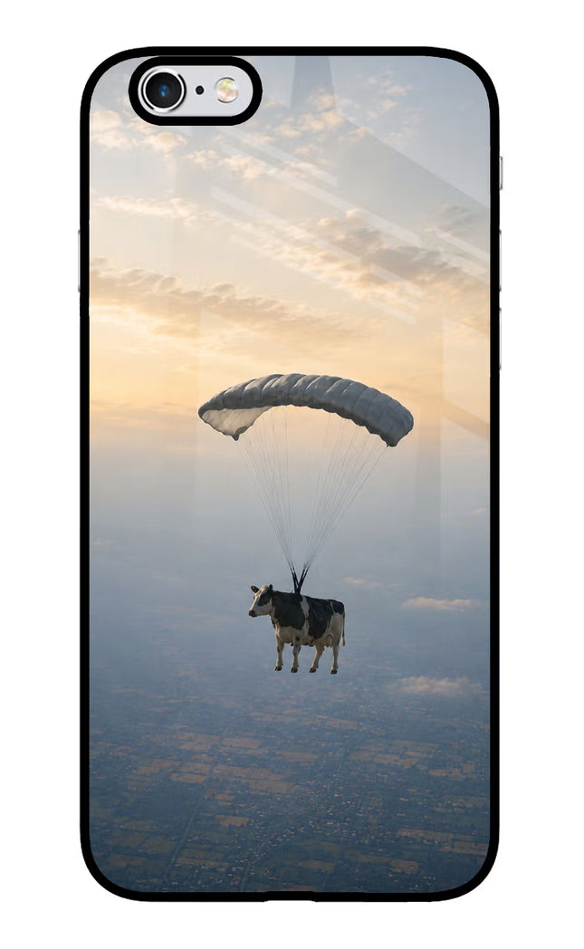 Skydiving Cow iPhone 6 Plus/6s Plus Glass Case