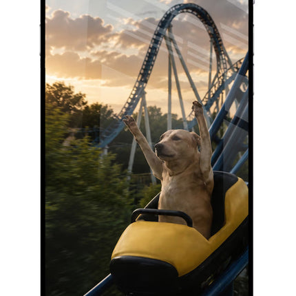 Rollercoaster Dog iPhone 6 Plus/6s Plus Glass Case