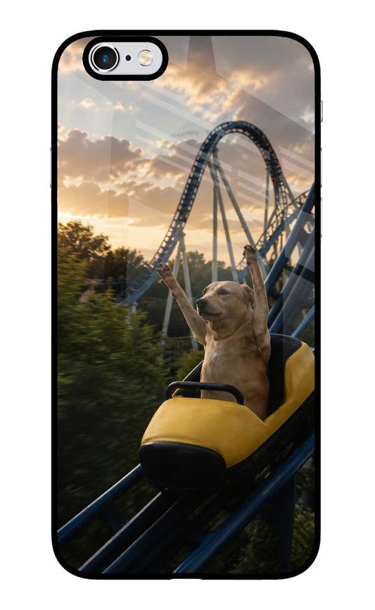 Rollercoaster Dog iPhone 6 Plus/6s Plus Glass Case