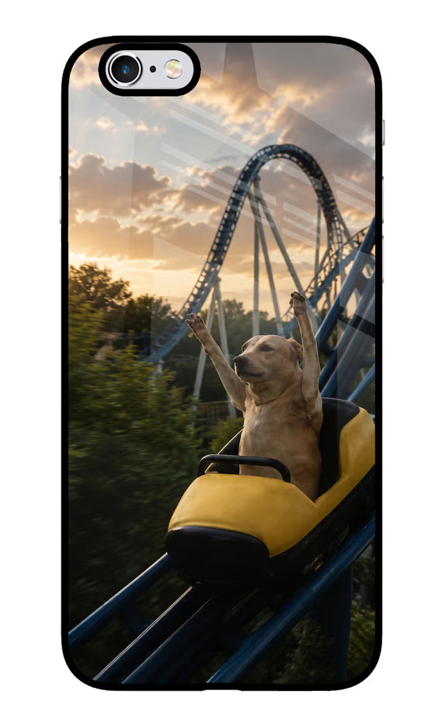 Rollercoaster Dog iPhone 6 Plus/6s Plus Glass Case