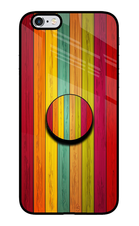 Multicolor Wooden iPhone 6 Plus/6s Plus Glass Case