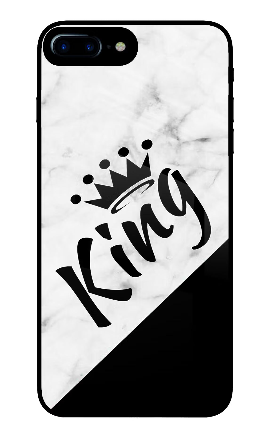 King iPhone 7 Plus Glass Case Back Cover by Casekaro