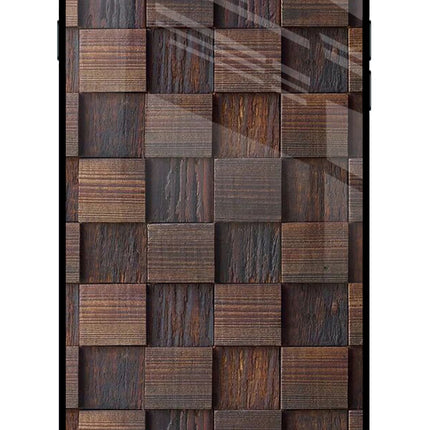 Wooden Cube Design iPhone 7 Plus Glass Case