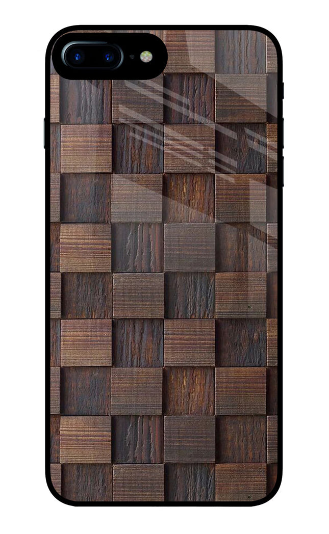 Wooden Cube Design iPhone 7 Plus Glass Case