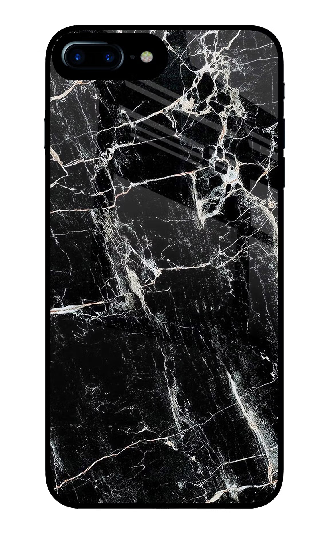 Black Marble Texture iPhone 7 Plus Glass Case