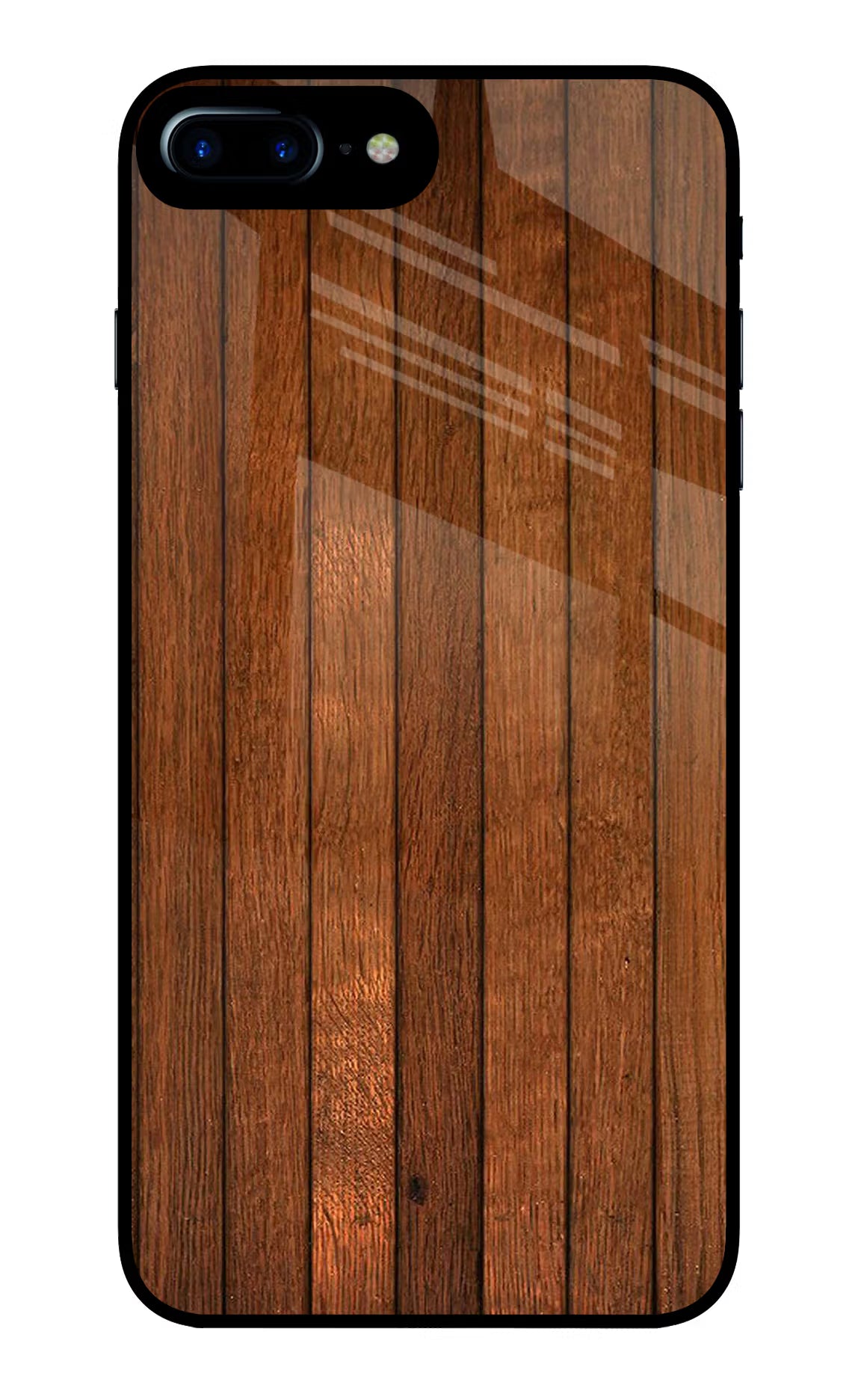 Wooden Artwork Bands iPhone 7 Plus Glass Case Back Cover by Casekaro