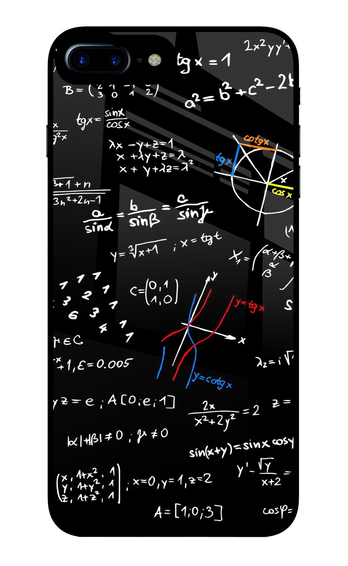 Mathematics Formula iPhone 7 Plus Glass Case