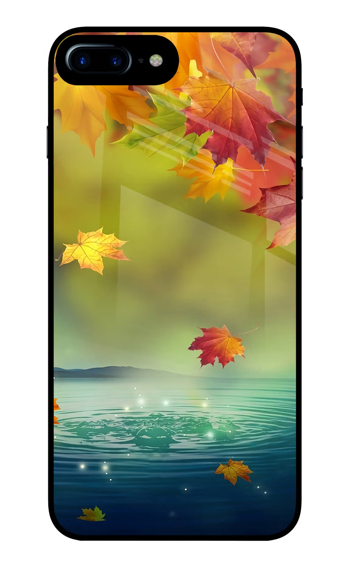 Flowers iPhone 7 Plus Glass Case Back Cover by Casekaro