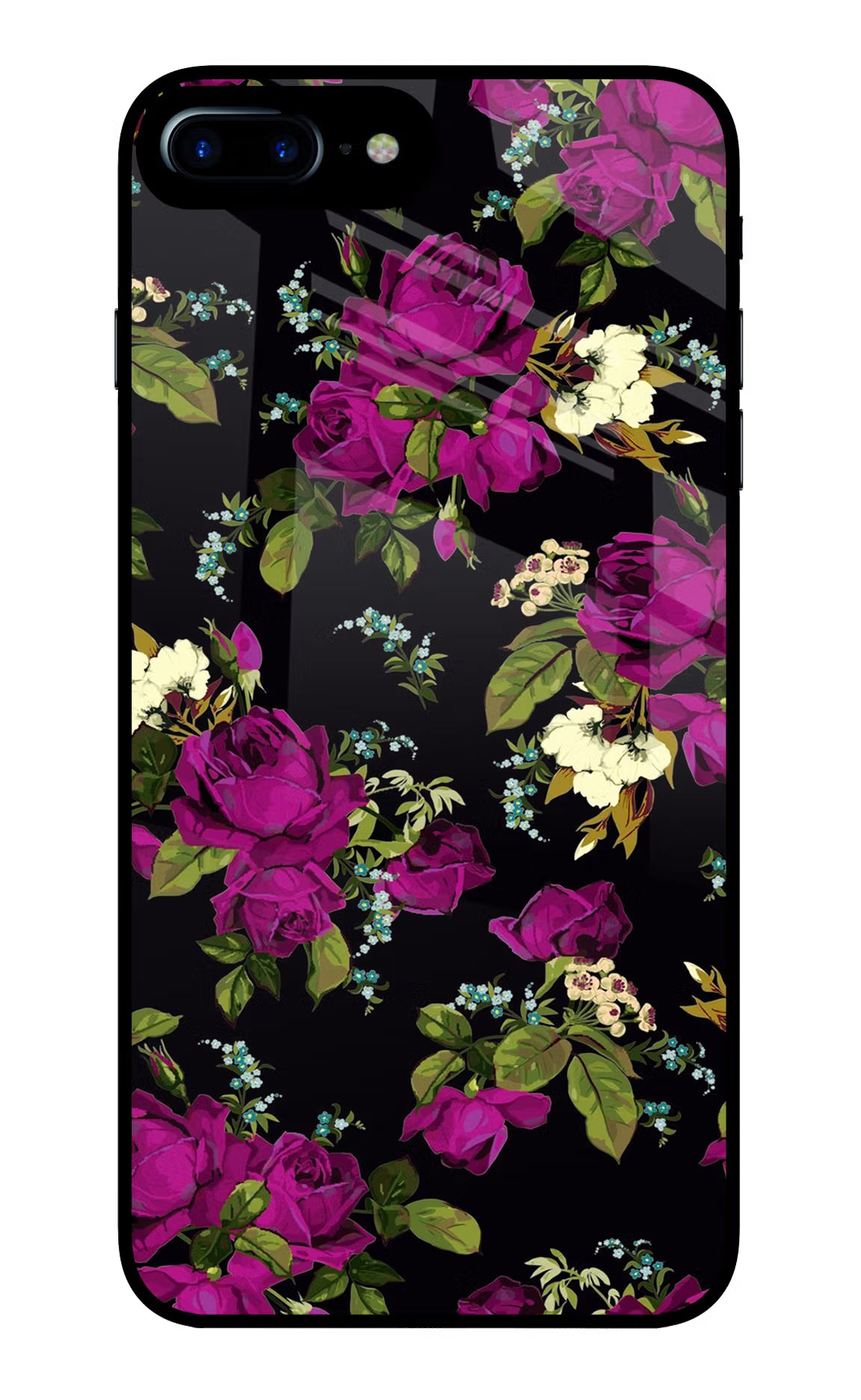 Flowers iPhone 7 Plus Glass Case Back Cover by Casekaro