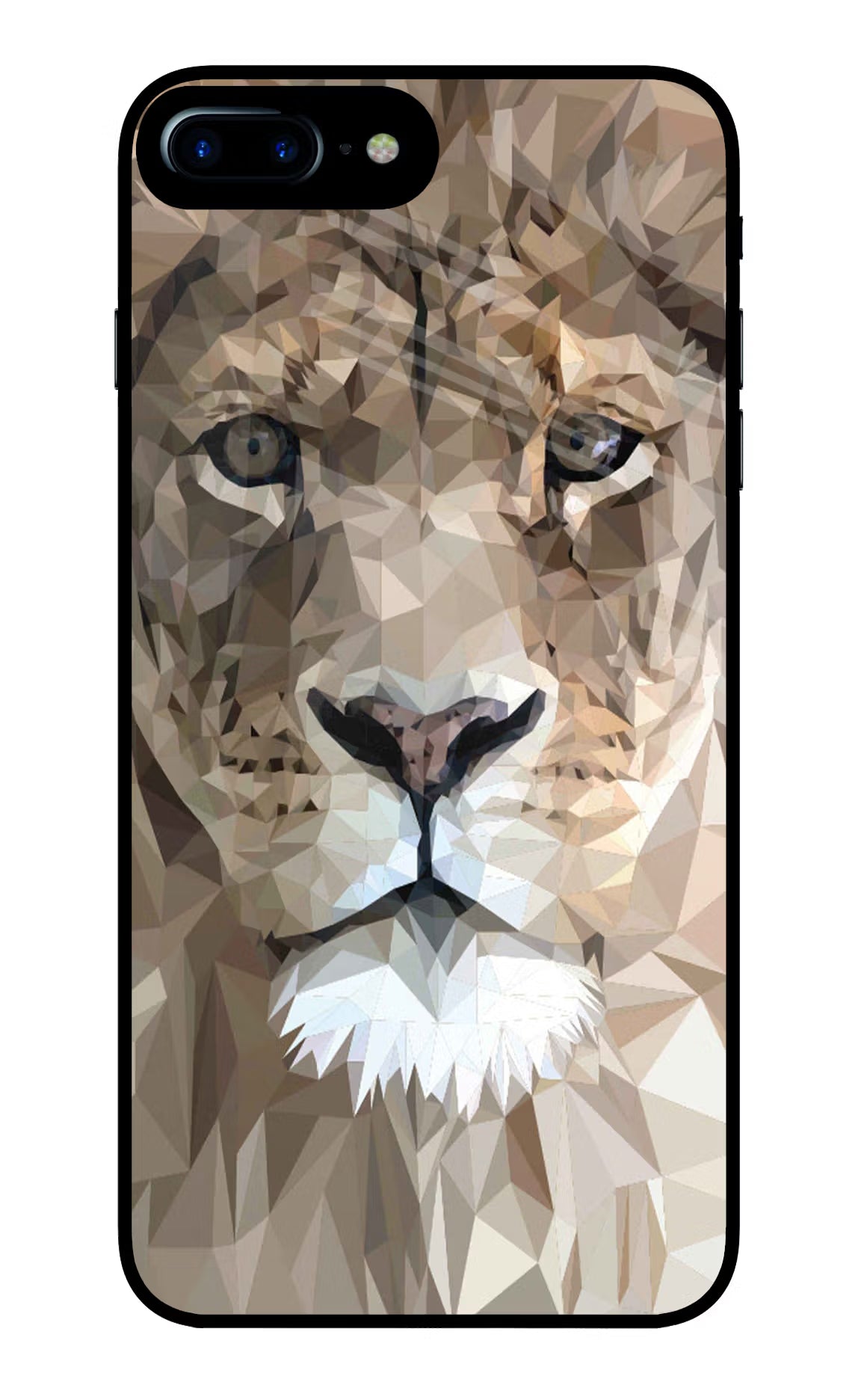 Lion Art iPhone 7 Plus Glass Case Back Cover by Casekaro