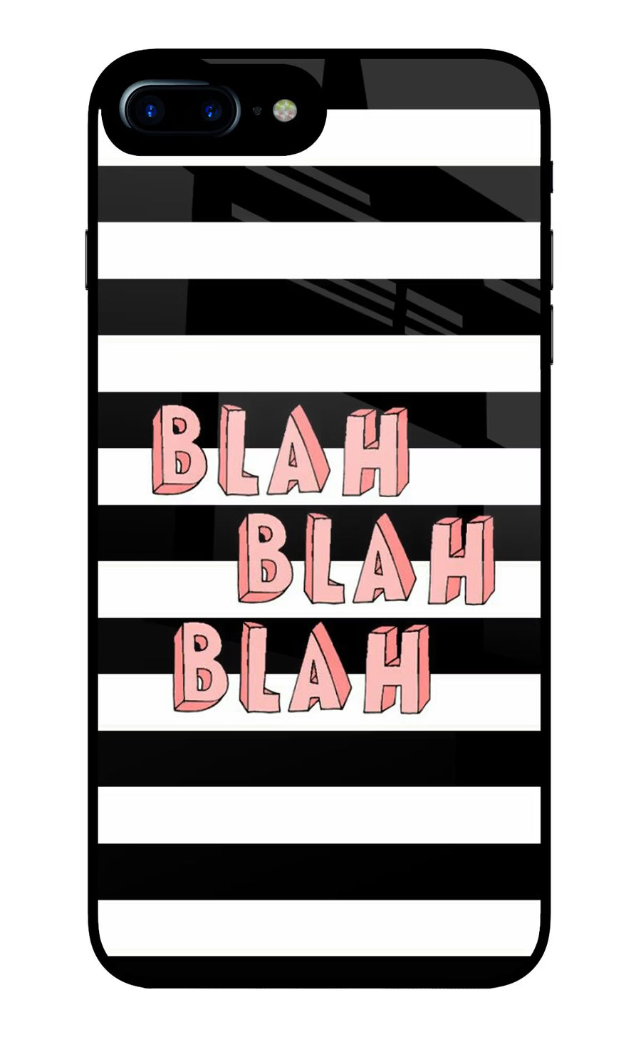 Blah Blah Blah iPhone 7 Plus Back Cover, Glass case