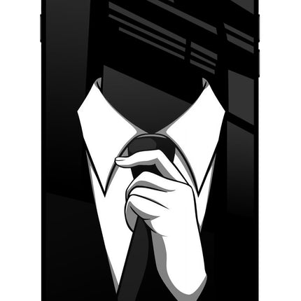 Black Tie iPhone 7 Plus Glass Case Back Cover by Casekaro