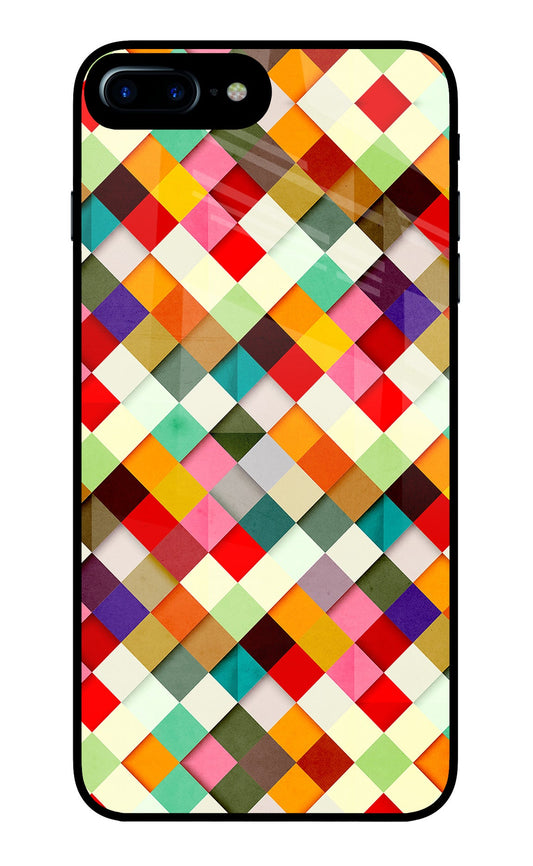 Geometric Abstract Colorful iPhone 7 Plus Glass Case