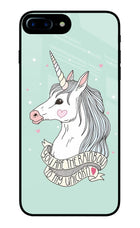 Unicorn Wallpaper iPhone 7 Plus Glass Case Back Cover by Casekaro