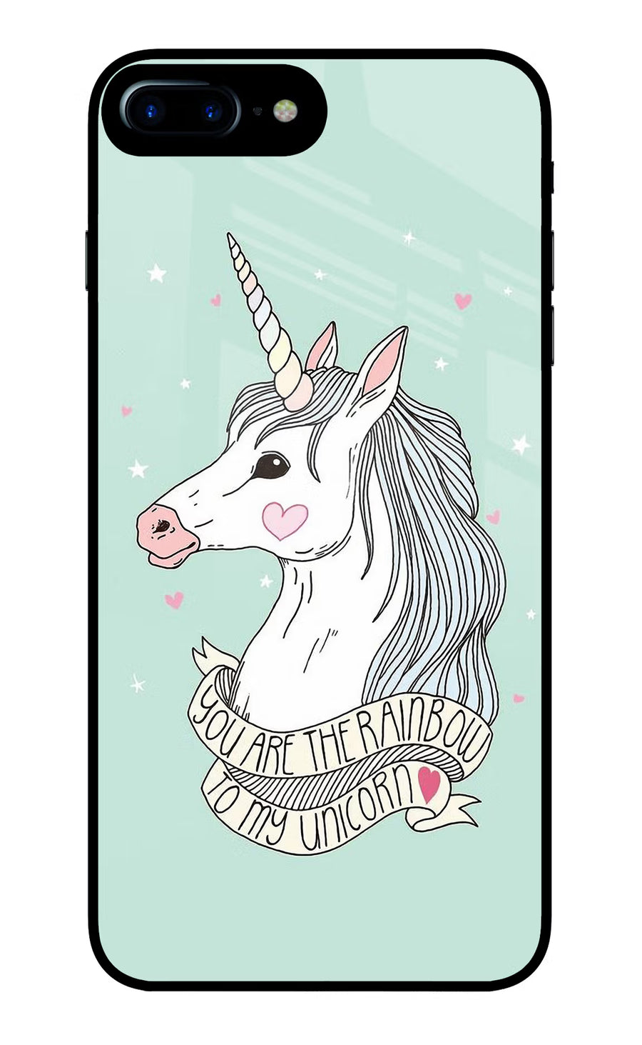 Unicorn Wallpaper iPhone 7 Plus Back Cover, Glass case