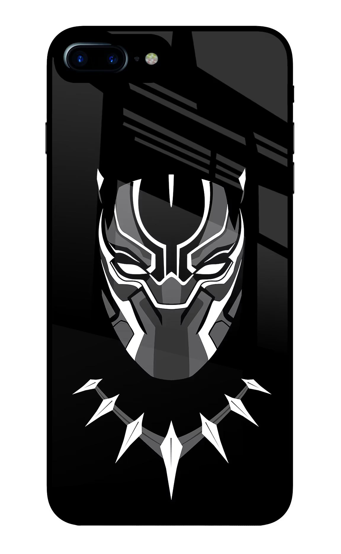 Black Panther iPhone 7 Plus Glass Case Back Cover by Casekaro