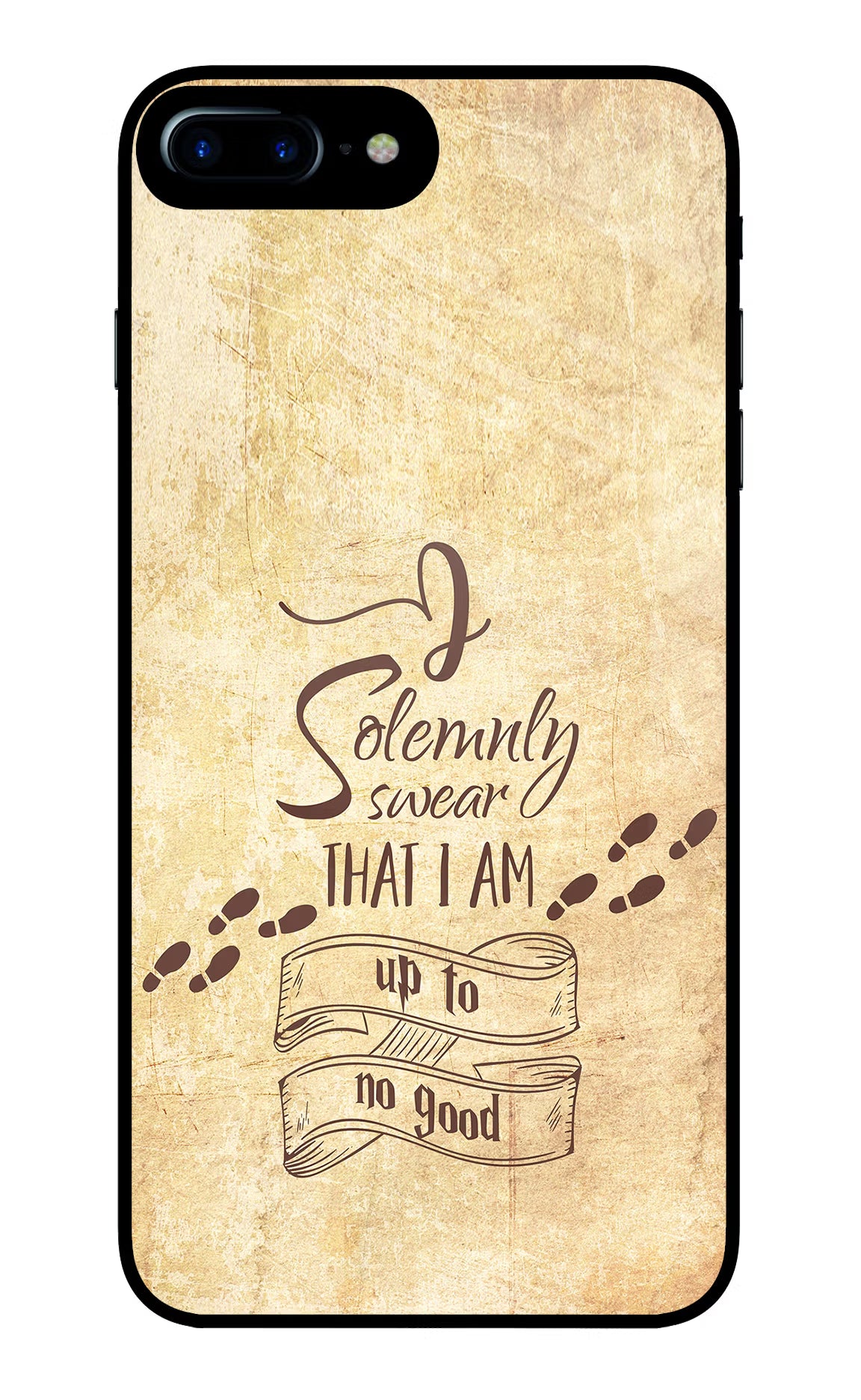 I Solemnly swear that i up to no good iPhone 7 Plus Glass Case Back Cover by Casekaro