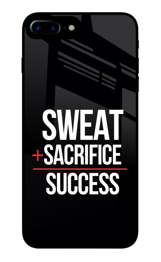 Sweat Sacrifice Success iPhone 7 Plus Glass Case
