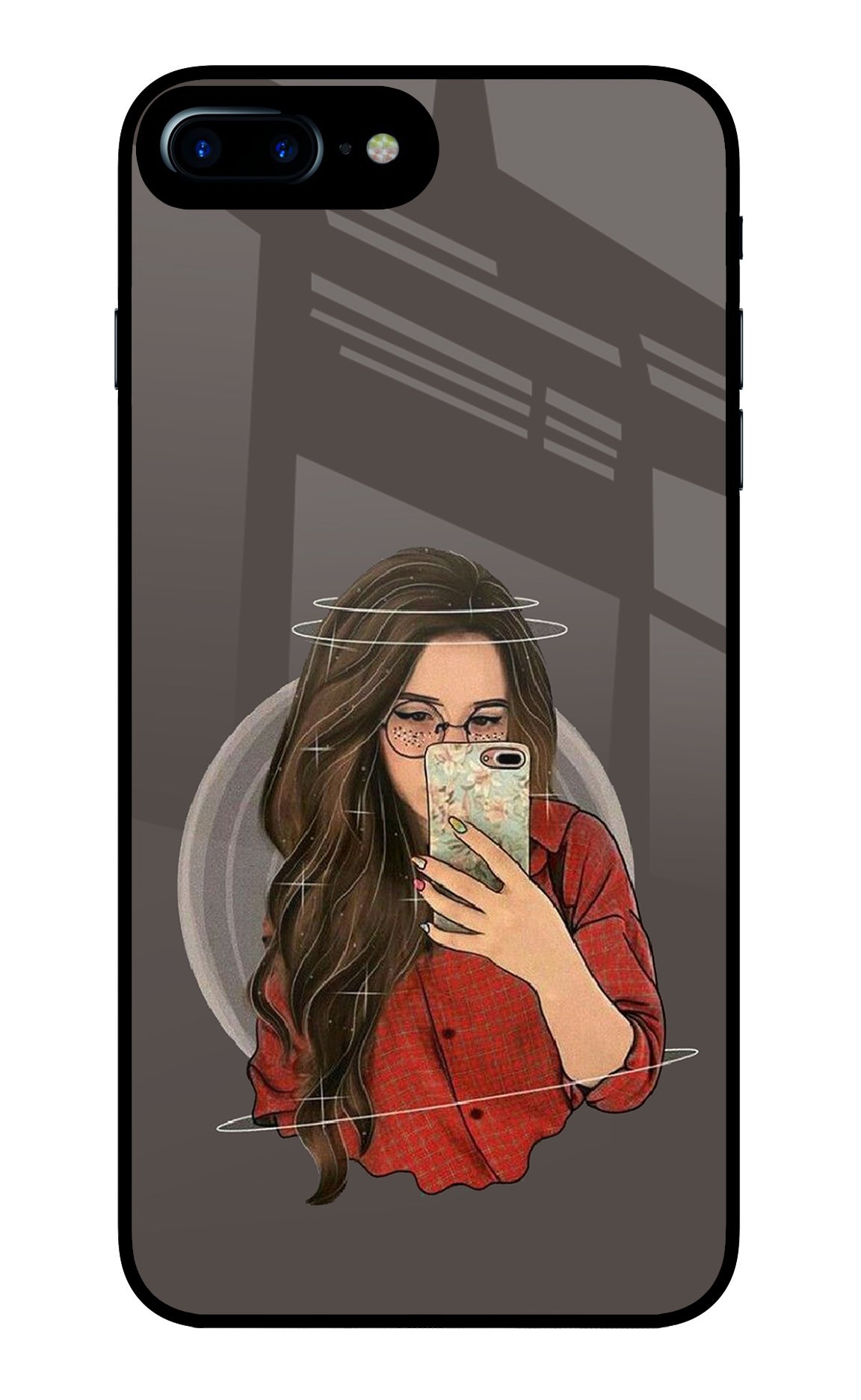 Selfie Queen iPhone 7 Plus Glass Case