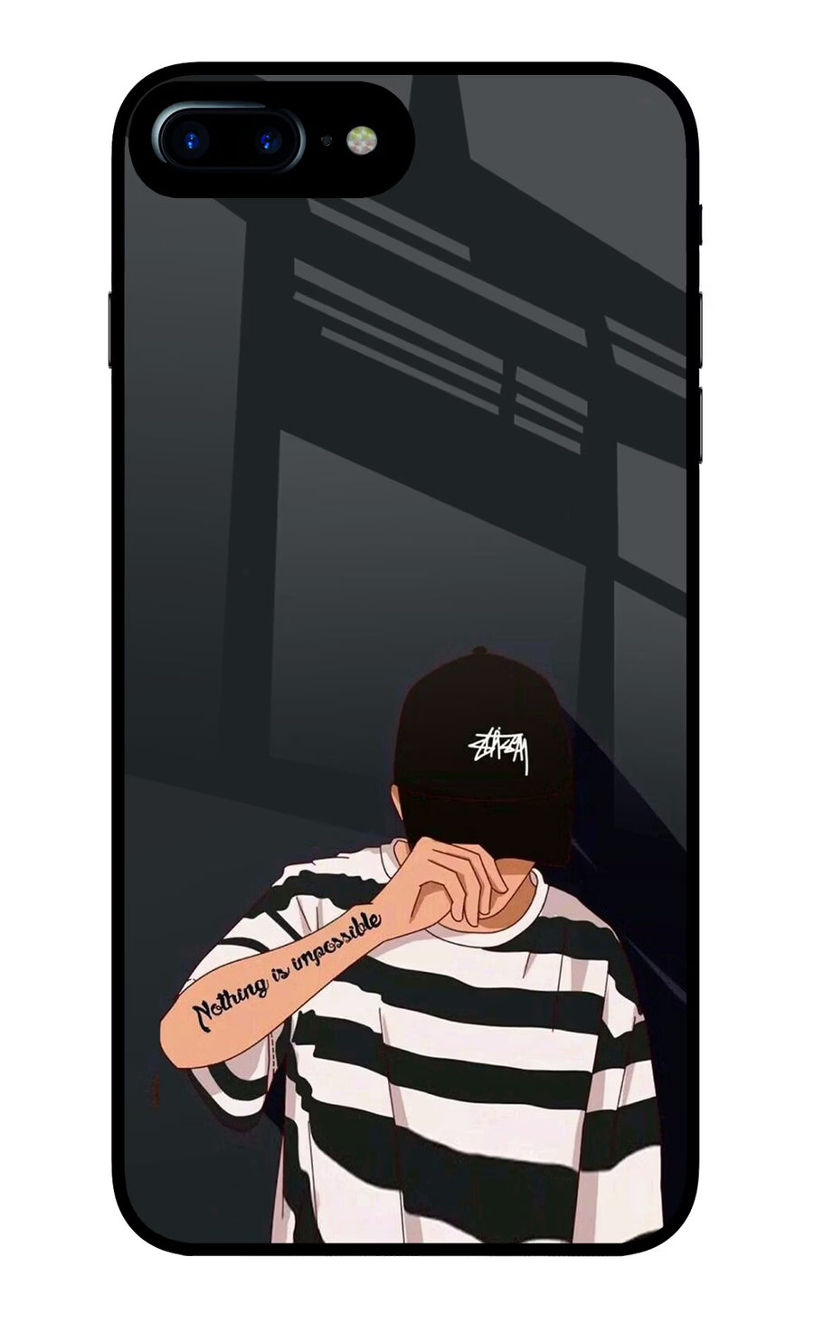 Aesthetic Boy iPhone 7 Plus Back Cover, Glass case