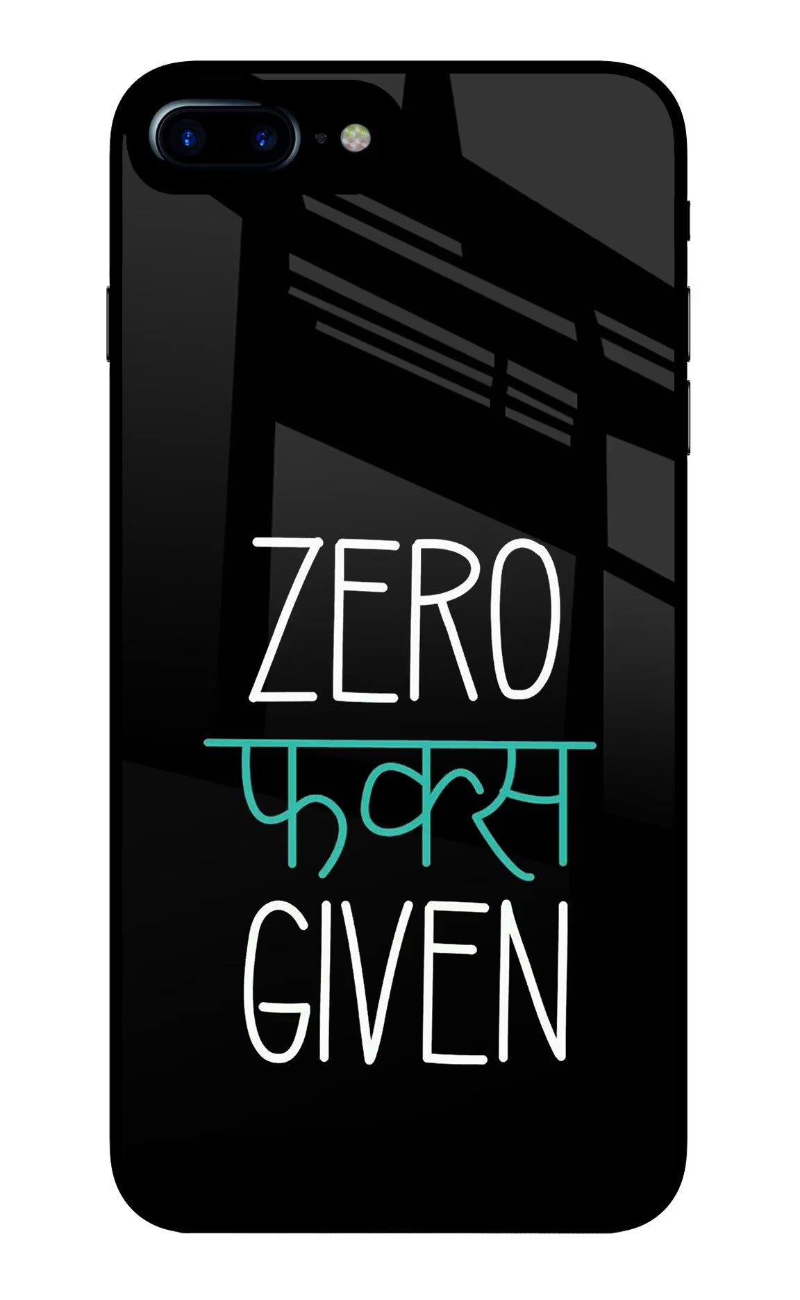 Zero Fucks Given iPhone 7 Plus Glass Case Back Cover by Casekaro