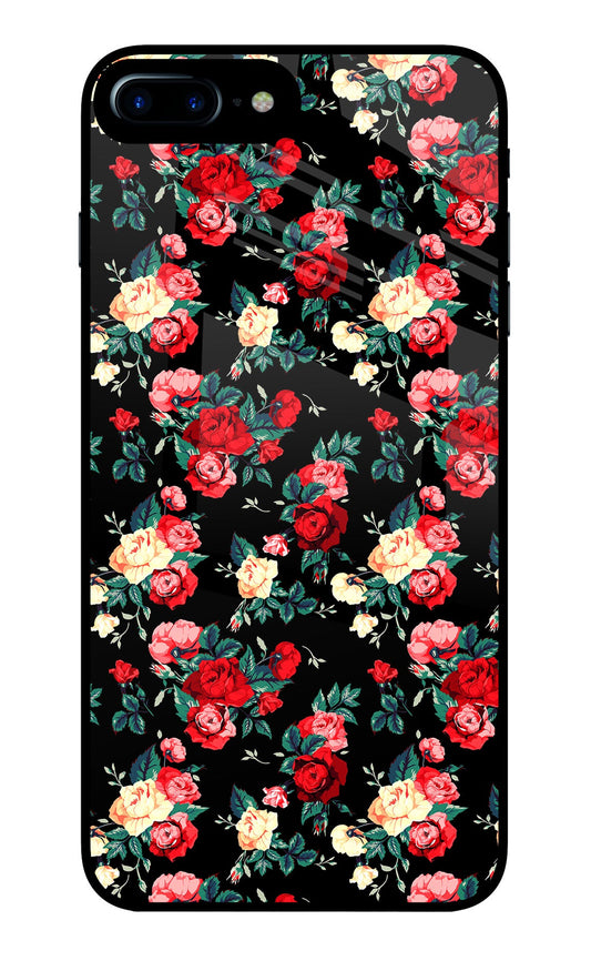 Rose Pattern iPhone 7 Plus Glass Case